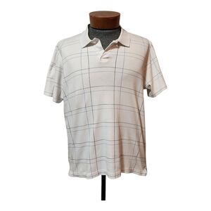 White Windowpane Check Tasso Elba Polo